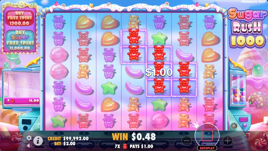 Sugar Rush 1000 slot aperçu